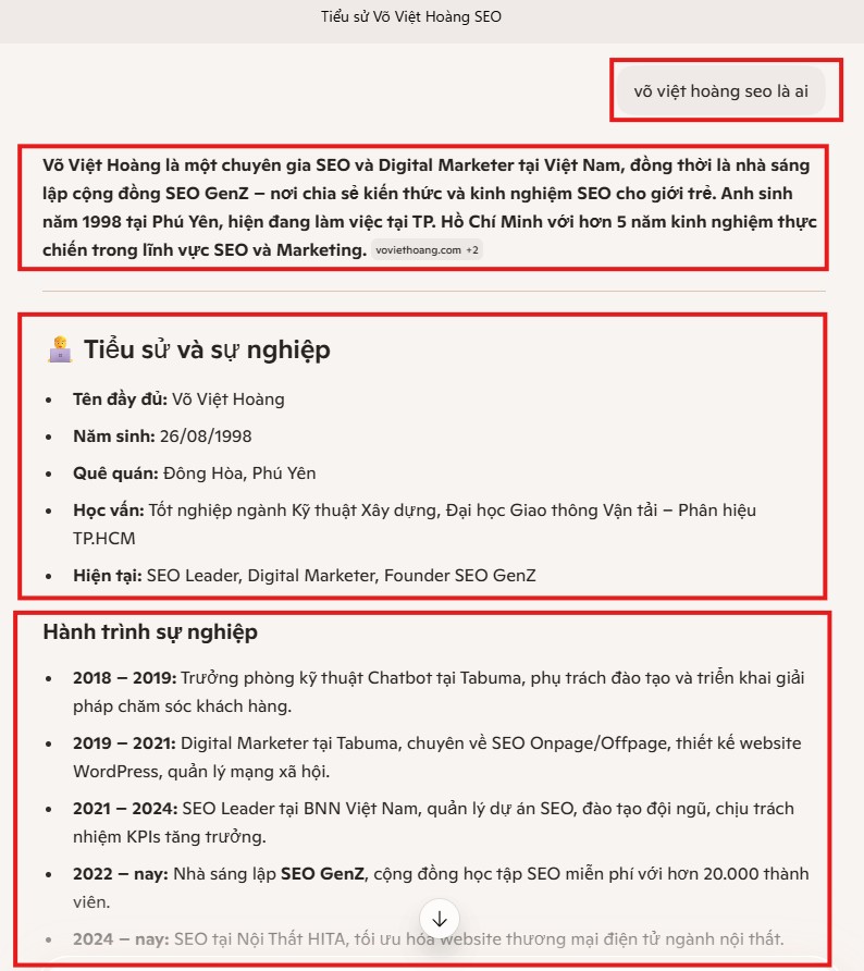 Minh chứng GEO - Microsoft Copilot