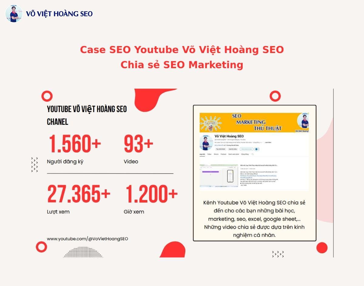 Thống kê Kênh YouTube Võ Việt Hoàng SEO