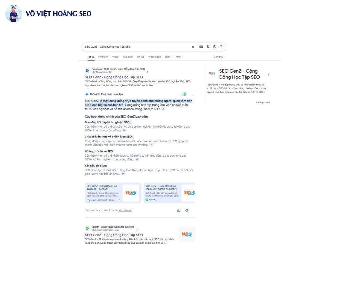 Thương hiệu SEO GenZ hiện đang xếp hạng top 1 – 5